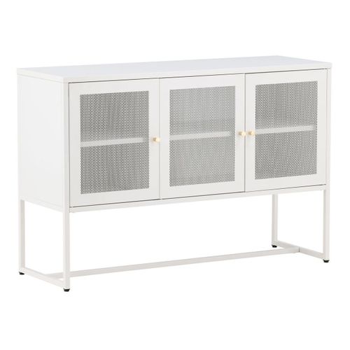 Bahut 3 Portes En Métal "malla" 120cm Blanc