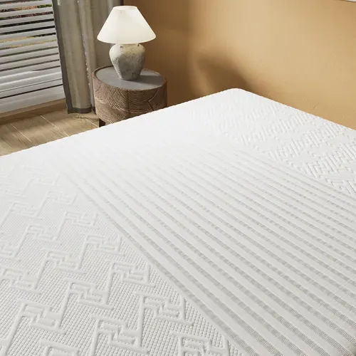 Matelas mousse latex 160x200 cm ferme, accueil gel mémoire de forme, 28 cm d'épaisseur
