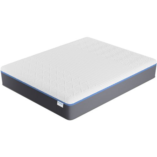 Matelas mousse latex 160x200 cm mi-ferme, accueil gel mémoire de forme, 28 cm d'épaisseur