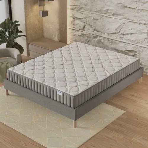 Ensemble 140x200cm, sommier + matelas mousse, ép.22cm, accueil latex