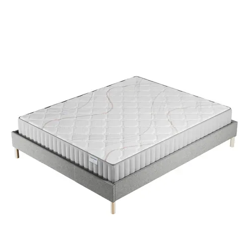 Ensemble 140x200cm, sommier + matelas mousse, ép.22cm, accueil latex