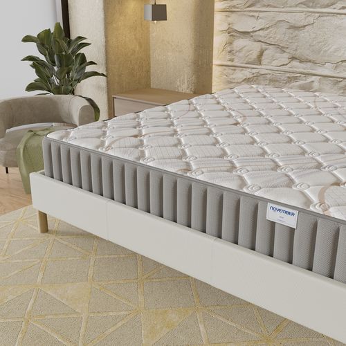 Ensemble 140x190cm, sommier + matelas mousse, ép.16cm, accueil latex