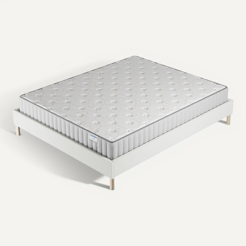 Ensemble 120x190 cm, sommier + matelas mousse, ép.16cm à mémoire de forme