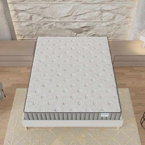Ensemble 120x190 cm, sommier + matelas mousse, ép.16cm à mémoire de forme