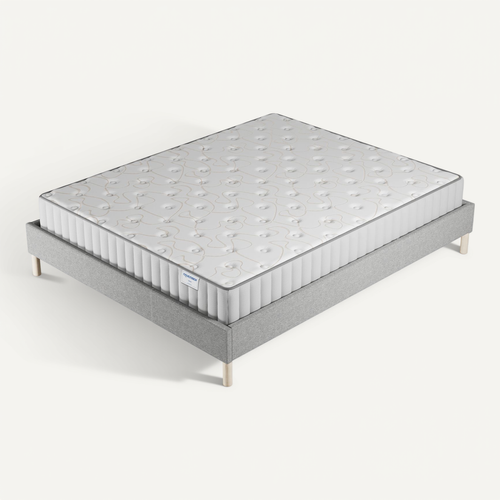 Ensemble 140x200 cm, sommier + matelas mousse, ép.16cm à mémoire de forme