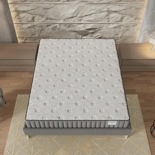 Ensemble 140x200 cm, sommier + matelas mousse, ép.16cm à mémoire de forme