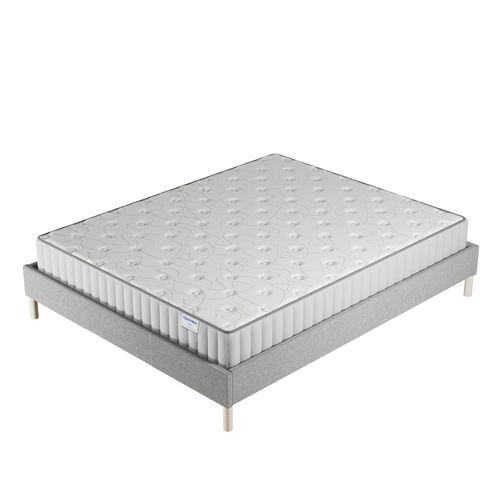 Ensemble 120x190 cm, sommier + matelas mousse, ép.16cm à mémoire de forme