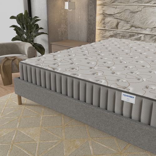 Ensemble 120x190 cm, sommier + matelas mousse, ép.16cm à mémoire de forme