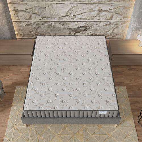 Ensemble 120x190 cm, sommier + matelas mousse, ép.16cm à mémoire de forme