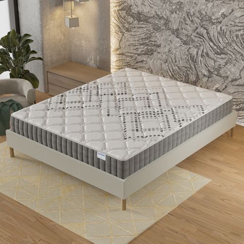 Ensemble 140x190 cm, sommier + matelas ressorts ensachés, ép.20cm accueil mousse HR