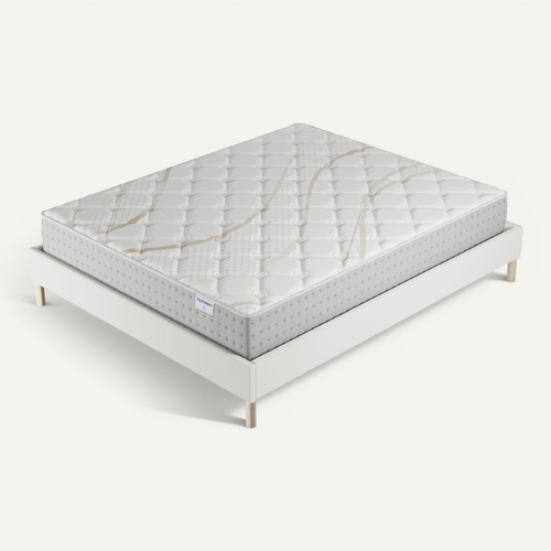 Ensemble 120x190 cm, sommier + matelas ressorts ensachés, ép.25cm accueil mousse HR