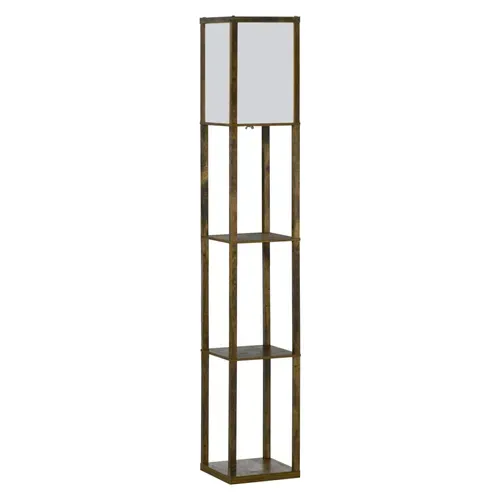 Lampadaire Avec 3 étagères En Bois Et Mdf 26x26x160 Cm