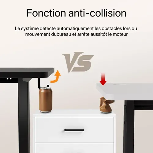 Bureau Assis Debout 60 X 140 Cm, Fonction Mémoire Et Anti-collision,bureau Réglable 70-117cm