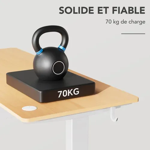 Bureau Assis Debout 60 X 140 Cm, Fonction Mémoire Et Anti-collision,bureau Réglable 70-117cm