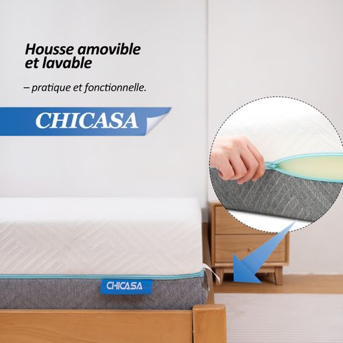 Matelas Mousse 90×190 Cm Accueil Mémoire De Forme Double Face Epaisseur 21 Cm