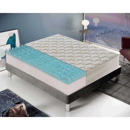Matelas Mousse 80x200 - Accueil Mémoire De Forme - Hauteur 25 Cm - Housse Amovible - Modèle Ibiza