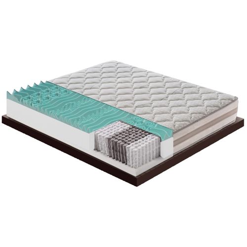 Matelas Ressorts Ensachés 80x200 Cm - Accueil Mémoire De Forme - Epaisseur 25 Cm - Housse Amovible