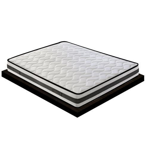 Matelas Mousse 200x200 FENIS - Epaisseur 20 Cm - Réversible - Côté Été/hiver