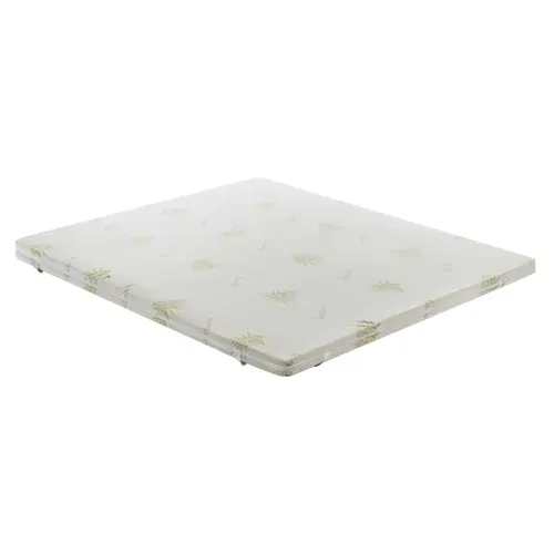 Surmatelas Mousse Mémoire De Forme De 5 Cm 120x190 - Revêtement Amovible En Aloe Vera