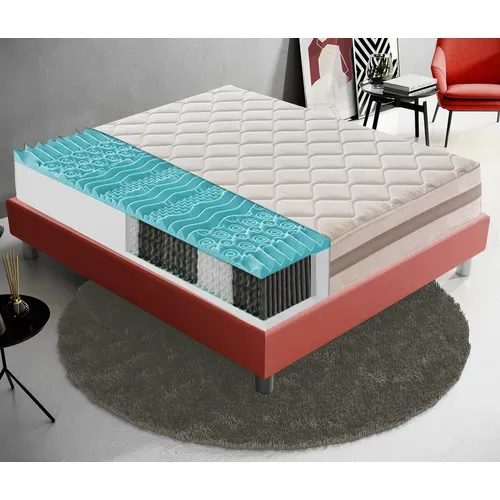 Matelas Ressorts Ensachés 80x200 cm Accueil Mémoire De Forme Epaisseur 22 Cm