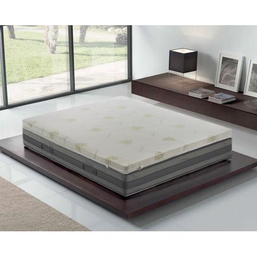 Surmatelas Mousse Mémoire De Forme De 5 Cm 90x190 - Revêtement Amovible En Aloe Vera