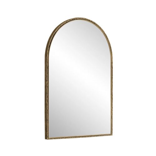 Miroir Arqué, Miroir De Mur En Métal, Miroir De Salle De Bain Et Décor Mur, Doré