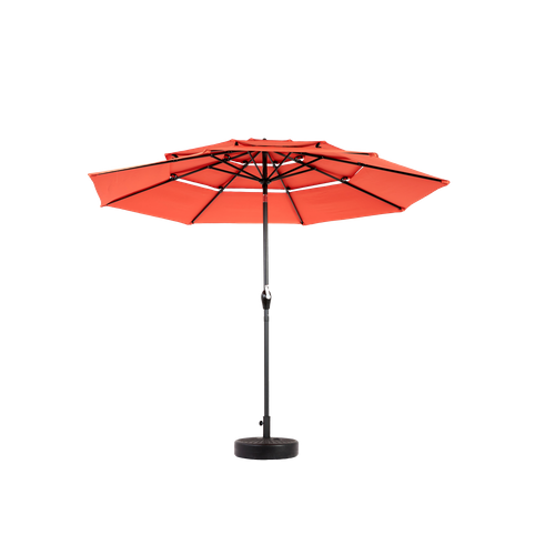 Parasol Double Face Rectangulaire 4,5 m Avec Manivelle Pour Extérieur ,orange