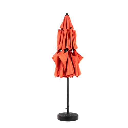 Parasol Double Face Rectangulaire 4,5 m Avec Manivelle Pour Extérieur ,orange