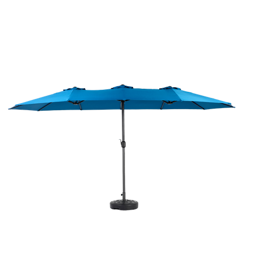 Parasol Double Face Rectangulaire 4,5 m Avec Manivelle Pour Extérieur ,bleu Foncé