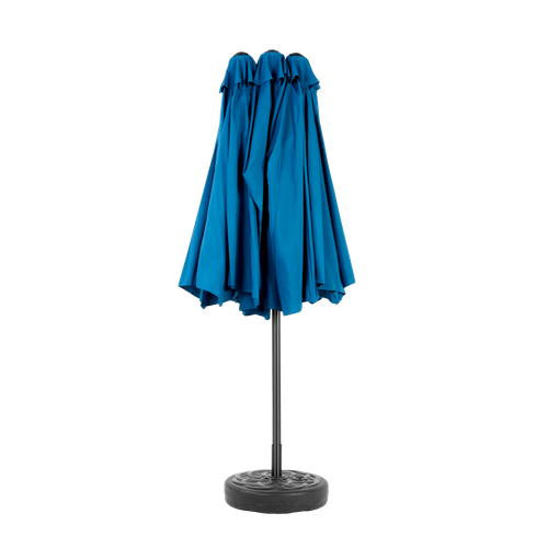 Parasol Double Face Rectangulaire 4,5 m Avec Manivelle Pour Extérieur ,bleu Foncé