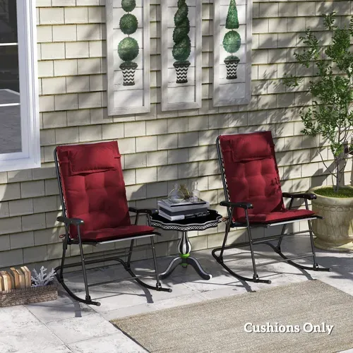 Housse De Coussin Pour Transat En Textile Imperméable, 50x116x5 Cm, Vin Rouge