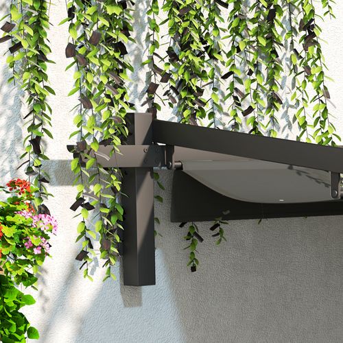 Pergola En Aluminium 3x3m Avec Toit Réglable, Protection Solaire Pour Terrasse Et Jardin, Gris Foncé