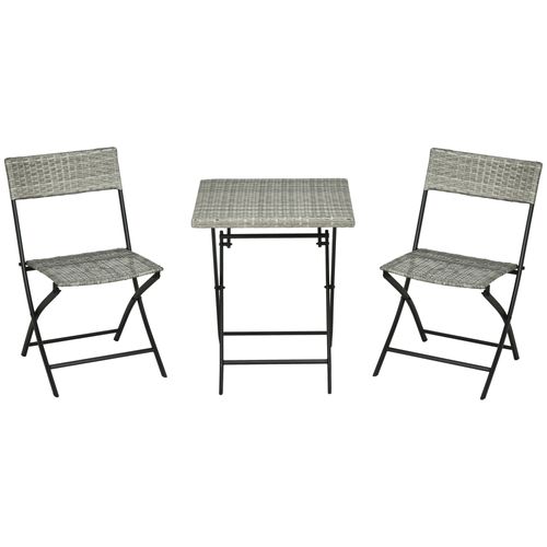 Relaxdays Set 3 Pièces Mobilier Balcon - Table + 2 Chaises Bistrot Bronze Ornées