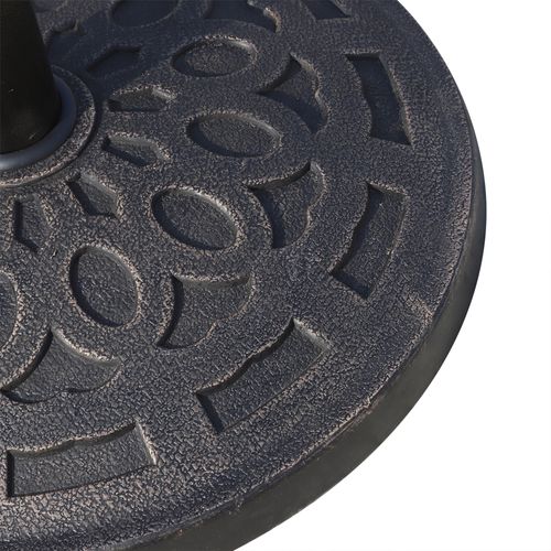 Pied Parasol Rond 14 Kg En Résine D.48,5x34 Cm, Pour D.38/48 Mm, Résistant, Bronze