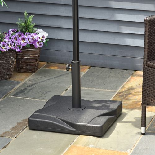 Support Parasol 20 Kg En Ciment 41,5x41,5 Cm, Pour D.30-38 Mm, Stable, Pour Terrasse