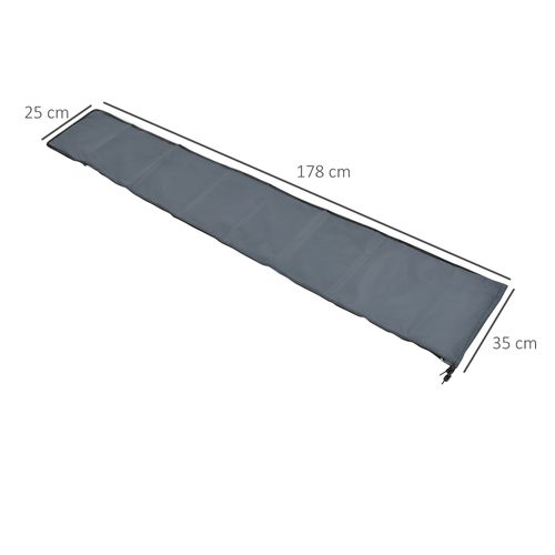 Housse Parasol Oxford Polyester 178×25/35 cm Avec Fermeture éclair Et Sangles ,gris