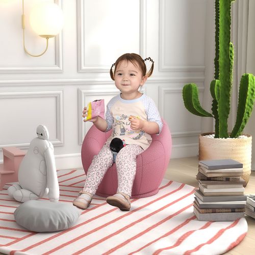 Fauteuil Lounge Pivotant En Peluche, Support Jusqu'à 120 Kg, Idéal Pour Le Salon, Rose