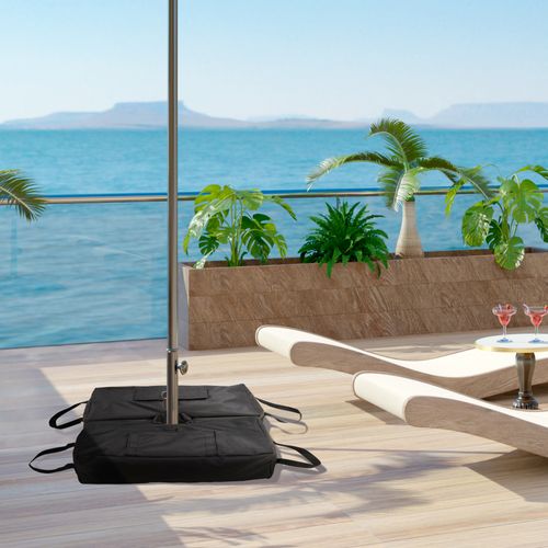 Support Parasol Sacs De Lestage 2 Pièces Jusqu’à 50 kg Avec Pelle ,noir