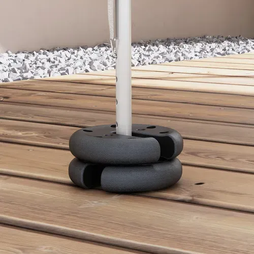 Set De 4 Poids Pour Pavillon, 2,2 Kg, Pour Fixation Stable De Tentes Et Pavillons, ,noir
