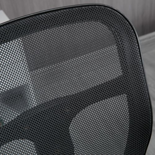 Chaise De Bureau En Maille, Avec Repose-pieds Et Accoudoirs, Ergonomique, Noire