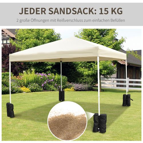 Lot De 4 Pieds De Pavillon, Robustes Et Noirs, Pour Une Stabilité Maximale De La Tente, ,noir