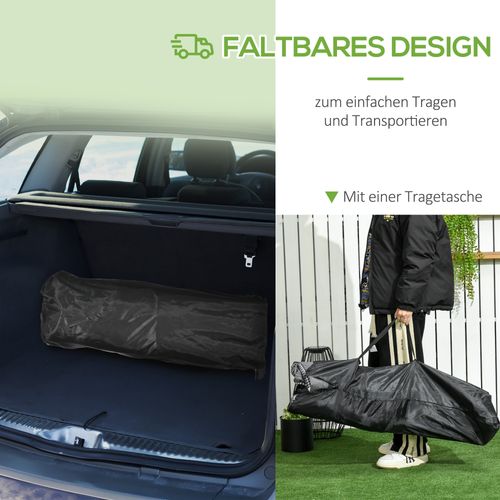 Lit De Camping En Métal Avec Sac Et Porte-gobelet Jusqu'à 120kg, Noir 60x190cm