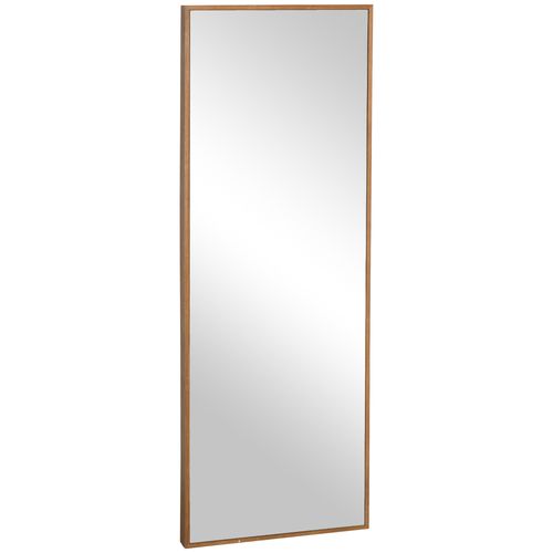 Miroir Mural 125x45cm En Bois Naturel Pour Hall Ou Chambre, Sans Couleur