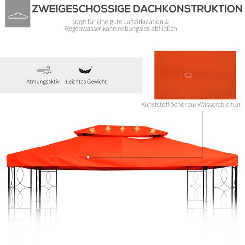Toit De Remplacement Pour Pavillon 3x4m, En Polyester, Pour Tente De Jardin Et De Fête