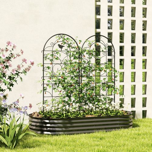 CUPCHID Tuteur En Acier Inoxydable Pour Plantes Grimpantes - Kit Complet 16 Supports + Câble 24m De 3mm - Système Professionnel Antirouille