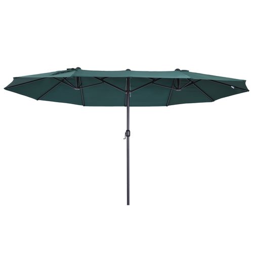 Parasol Balcon Polyester Abs 460×270×241 cm D.2,7 m Avec Pied En Croix ,vert Foncé