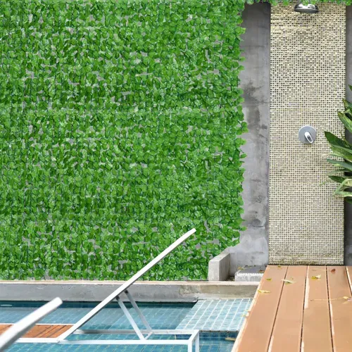 Haie De Protection Artificielle 300x100cm En Plastique Uv Résistant Et Facile D'entretien,vert Clair