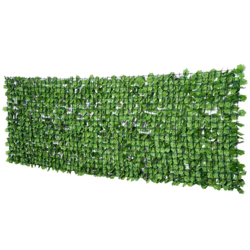 Haie De Protection Artificielle 300x100cm En Plastique Uv Résistant Et Facile D'entretien,vert Clair