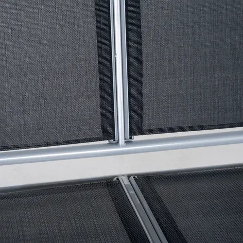 Balancelle élégante 3 Places En Métal Avec Toit, Cadre Gris Argenté, 171x108x154 Cm