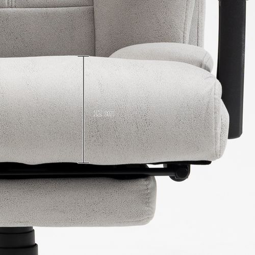 Fauteuil De Direction, Massage, Repose-pieds Réglable, Ergonomique, Gris Clair